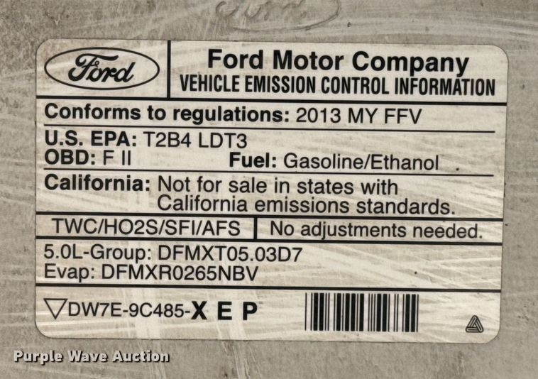 image for item DJ0920 2013 Ford F150 SuperCab pickup truck