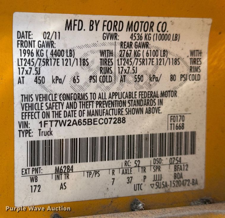 image for item DJ0921 2011 Ford F250 Super Duty Crew Cab pickup truck