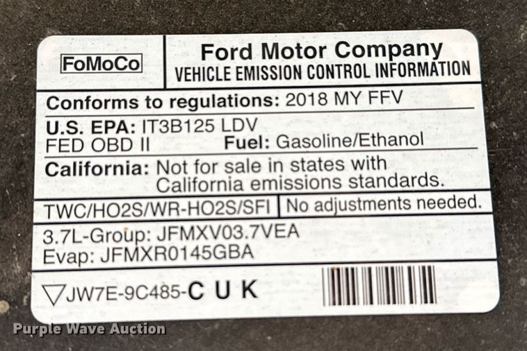 image for item DJ0925 2018 Ford Taurus Police Interceptor 