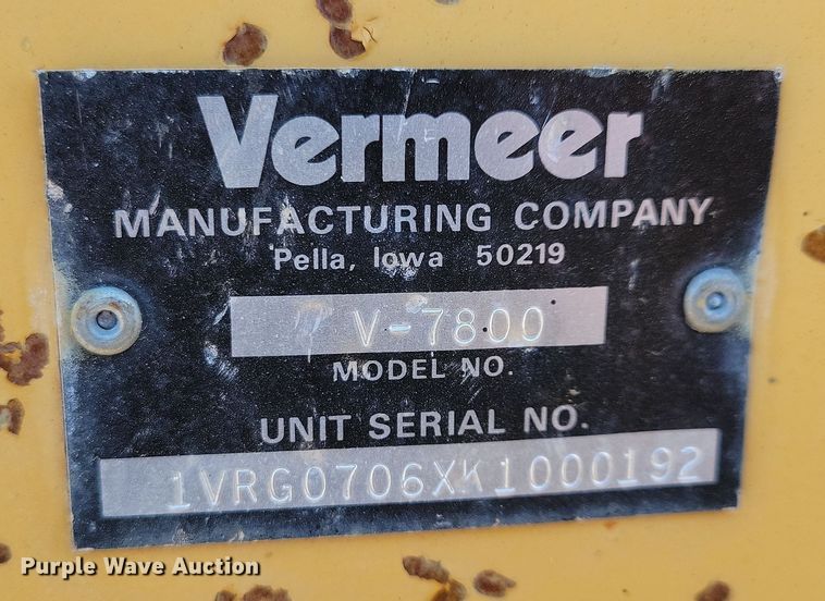 image for item DN3726 1989 Vermeer V-450 trencher