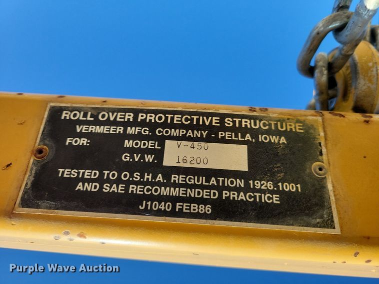 image for item DN3726 1989 Vermeer V-450 trencher