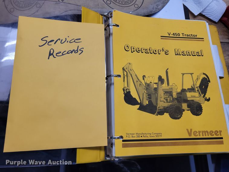 image for item DN3726 1989 Vermeer V-450 trencher
