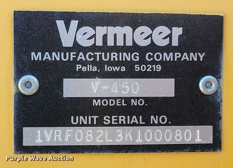 image for item DN3726 1989 Vermeer V-450 trencher