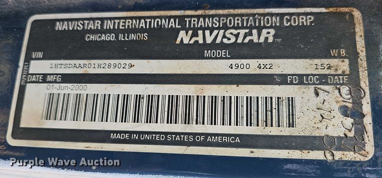 image for item DO7870 2001 International 4900 dump truck