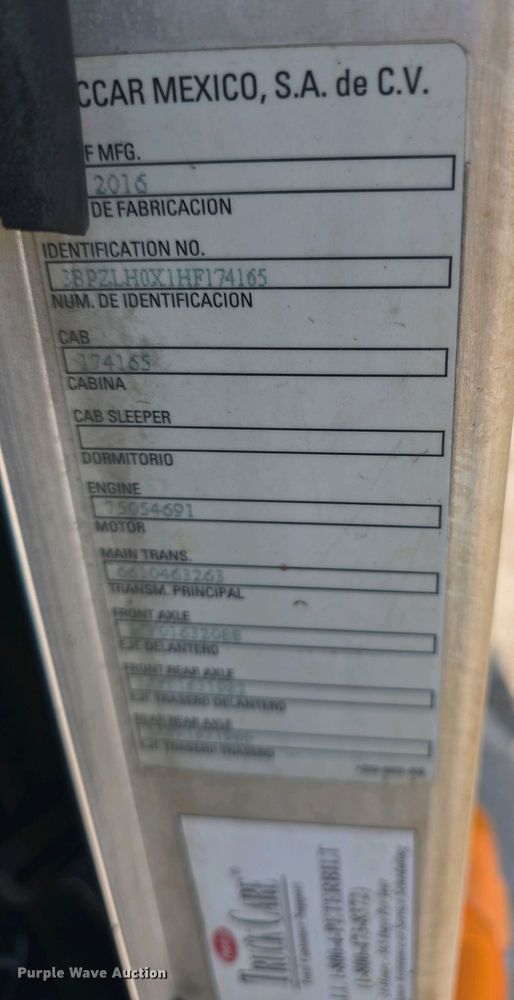 image for item DO7901 2017 Peterbilt 320 refuse truck