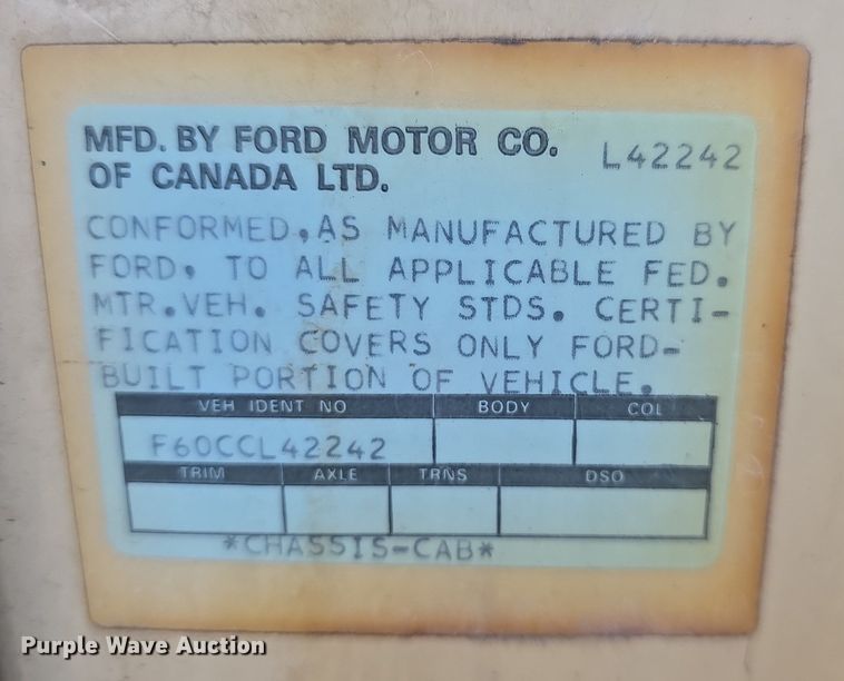 image for item DO7914 1971 Ford F600 sewer jetter truck