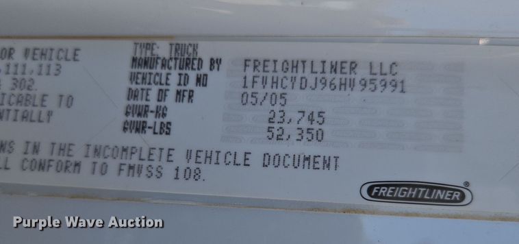 image for item DP6320 2006 Freightliner Business Class M2 dump truck