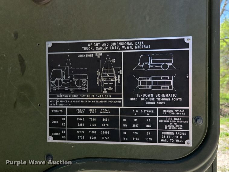 image for item DP6332 2002 Stewart & Stevenson LMTV flatbed truck