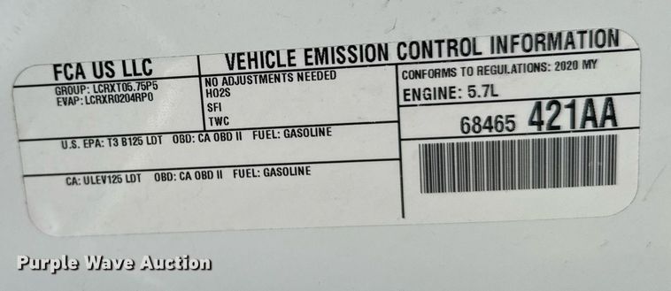 image for item DT0690 2020 Dodge Durango SSV SUV