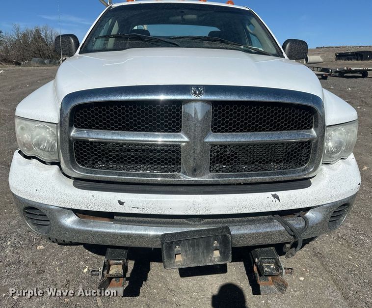 image for item DT7167 2004 Dodge Ram 2500 Quad Cab utility bed pickup truck