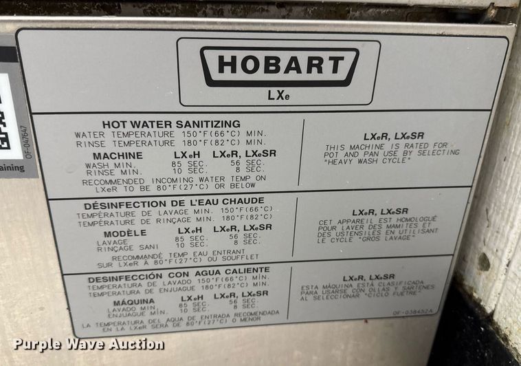 image for item DV2504 Hobart LXER dish washer