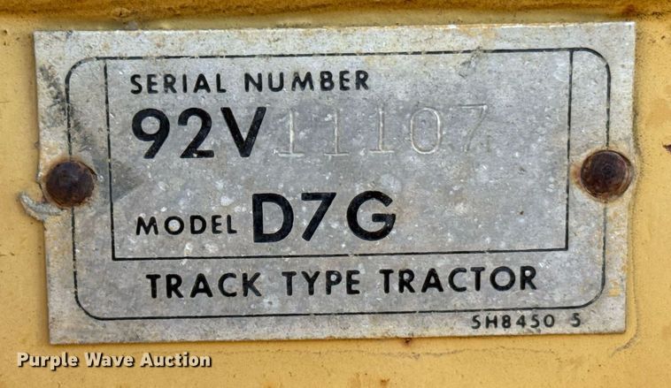 image for item EG6192 1982 Caterpillar D7G dozer