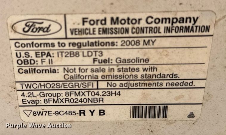 image for item EG6193 2008 Ford F150 XL pickup truck