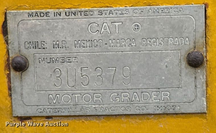 image for item EG6291 1955 Caterpillar 112 rigid frame motor grader