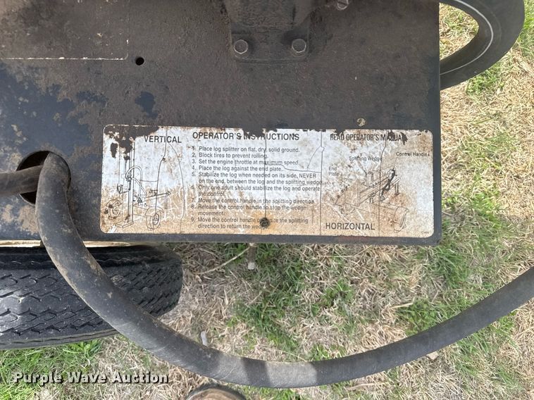 image for item EG6310 Swisher log splitter