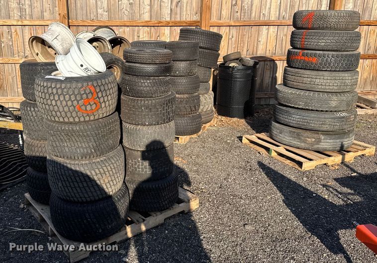 image for item EG6325 Approximately 50 tires and wheels