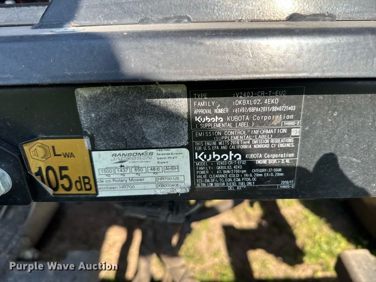 image for item EG6337 Jacobson HR700 ZTR lawn mower