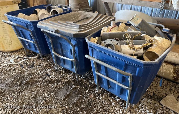 image for item EG8039 (3) Totes of PVC pipe fittings