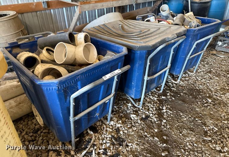 image for item EG8039 (3) Totes of PVC pipe fittings