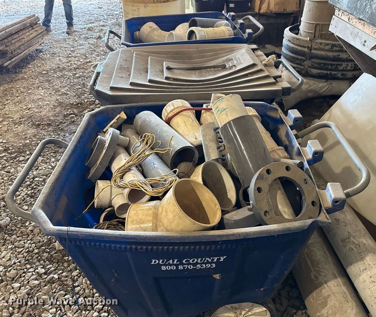 image for item EG8039 (3) Totes of PVC pipe fittings