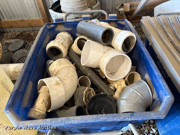 image for item EG8039 (3) Totes of PVC pipe fittings