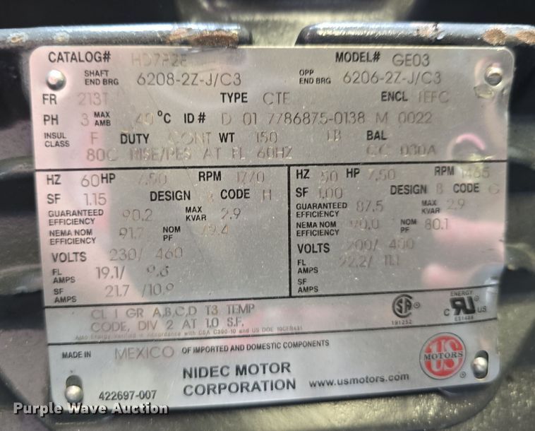 image for item EH8782 (3) Nema electric motors