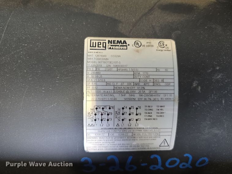 image for item EH8782 (3) Nema electric motors