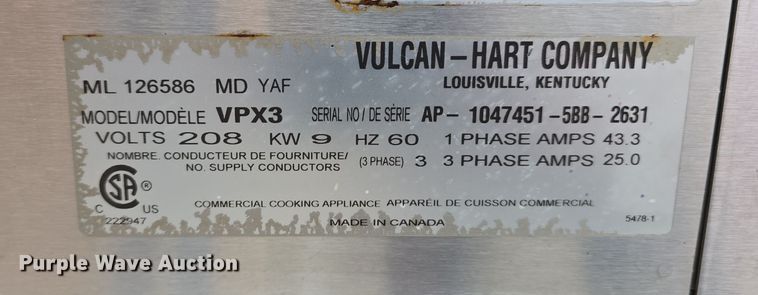 image for item EH8783 Vulcan VPX3 steamer