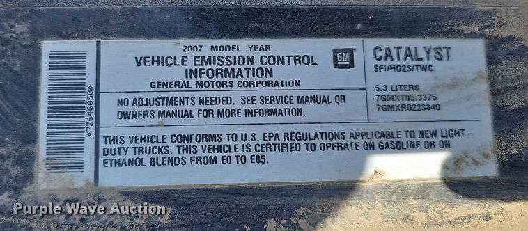 image for item EH8870 2007 Chevrolet Silverado 1500 pickup truck