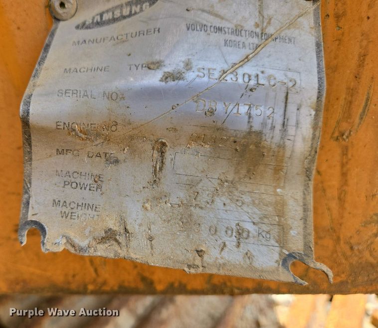 image for item EJ7451 Samsung SE130LC-2  excavator