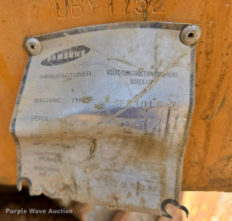 image for item EJ7451 Samsung SE130LC-2  excavator