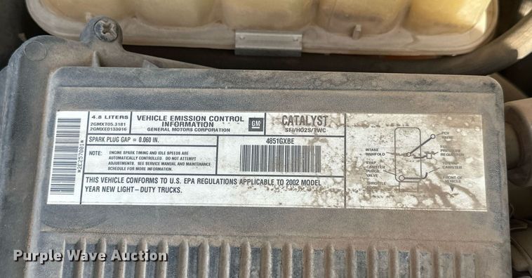 image for item EJ8530 2002 Chevrolet Silverado 1500 Ext. Cab pickup truck