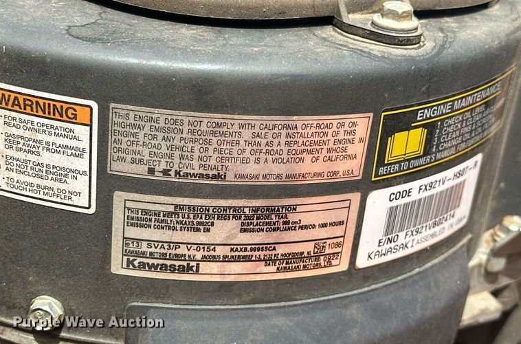 image for item EJ8664 Scag SCZII-61V-31FX ZTR lawn mower