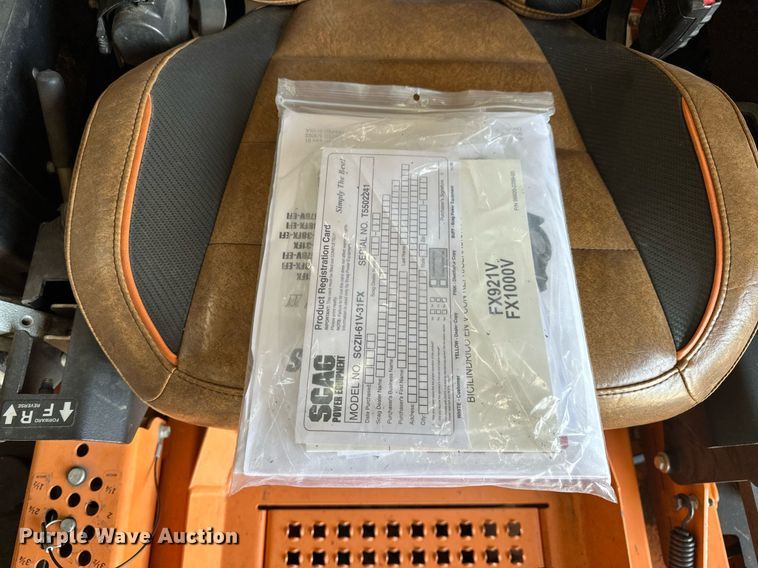 image for item EJ8664 Scag SCZII-61V-31FX ZTR lawn mower