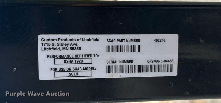 image for item EJ8665 Scag SCZII-61V-31FX ZTR lawn mower