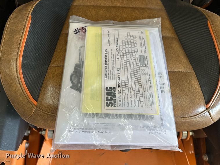 image for item EJ8665 Scag SCZII-61V-31FX ZTR lawn mower