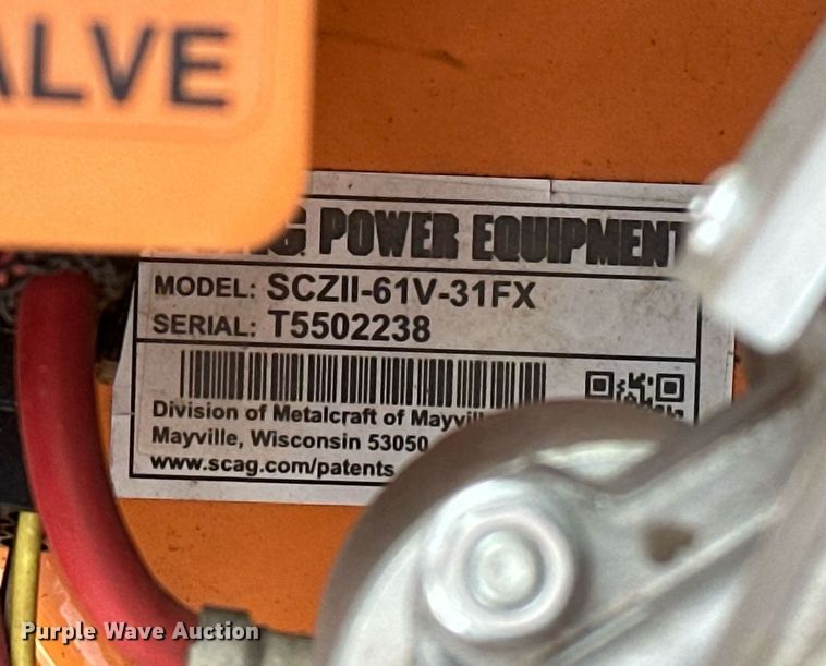 image for item EJ8665 Scag SCZII-61V-31FX ZTR lawn mower