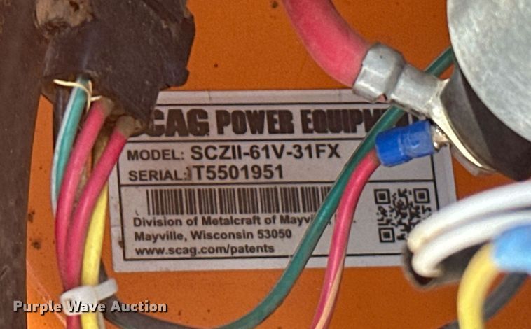 image for item EJ8666 Scag SCZII-61V-31FX ZTR lawn mower