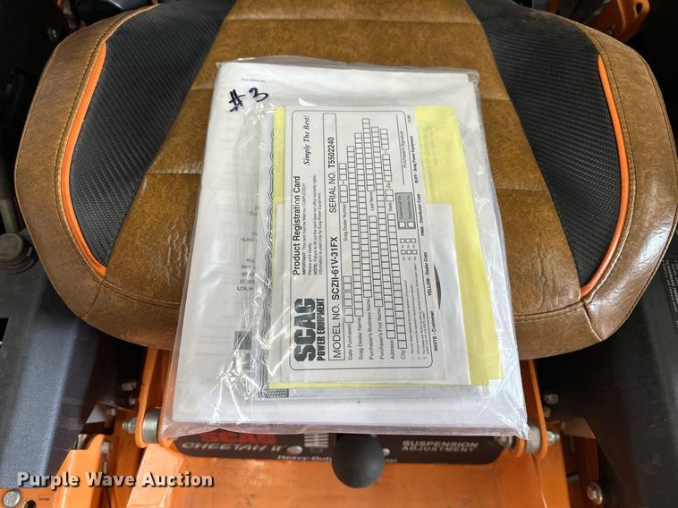 image for item EJ8668 Scag SCZII-61V-31FX ZTR lawn mower