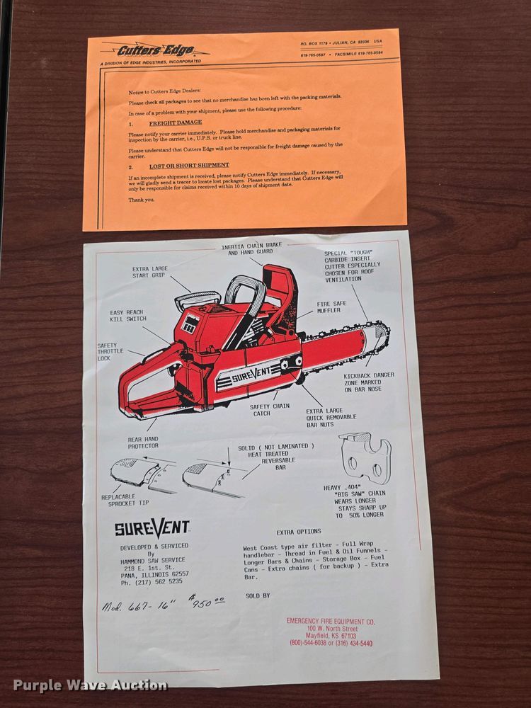 image for item EK5149 Cutters Edge CE-670-FDV chainsaw