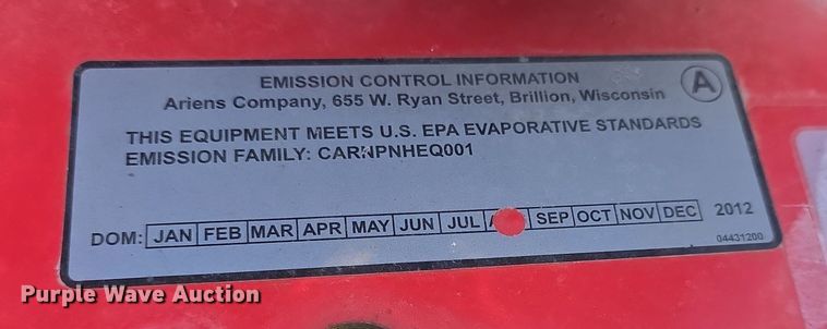 image for item EK5164 2012 Ariens  995024 debris blower