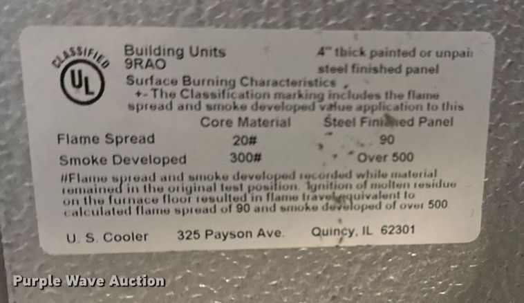 image for item EM3855 2012 US Cooler walk in cooler