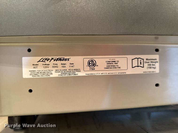 image for item EM3864 (2) Life Fitness 90T treadmills