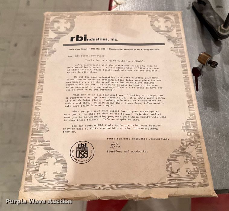 image for item EM3873 RBI 220 scroll saw