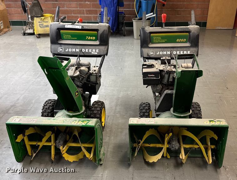 image for item EM3949 (2) John Deere snow blowers