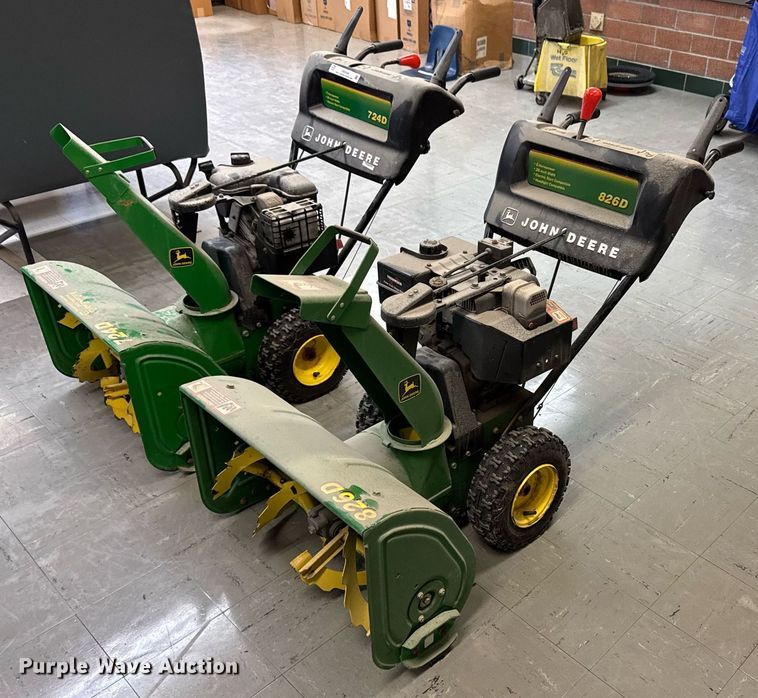 image for item EM3949 (2) John Deere snow blowers