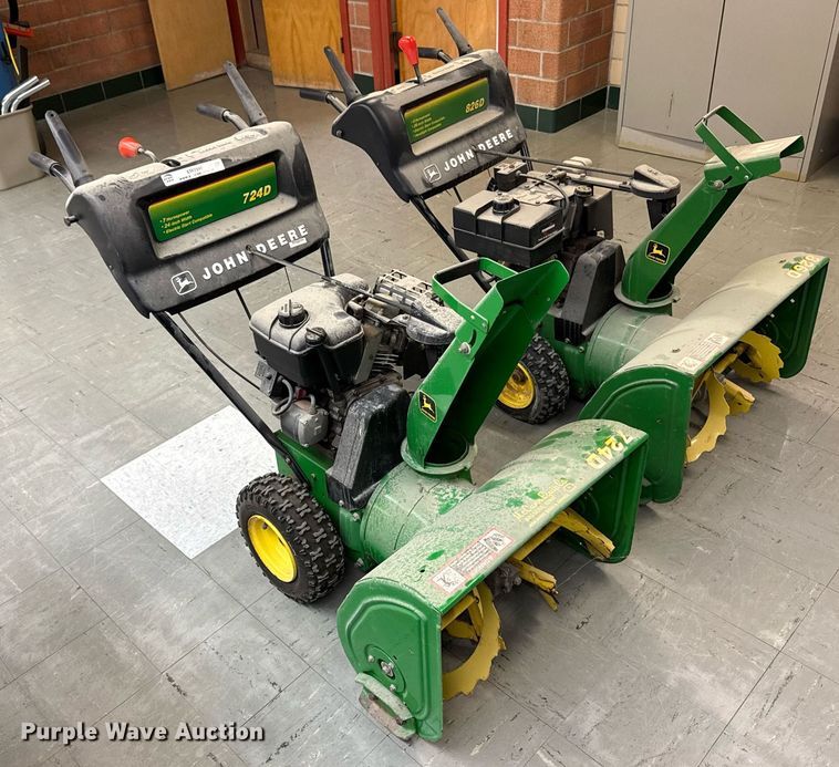 image for item EM3949 (2) John Deere snow blowers