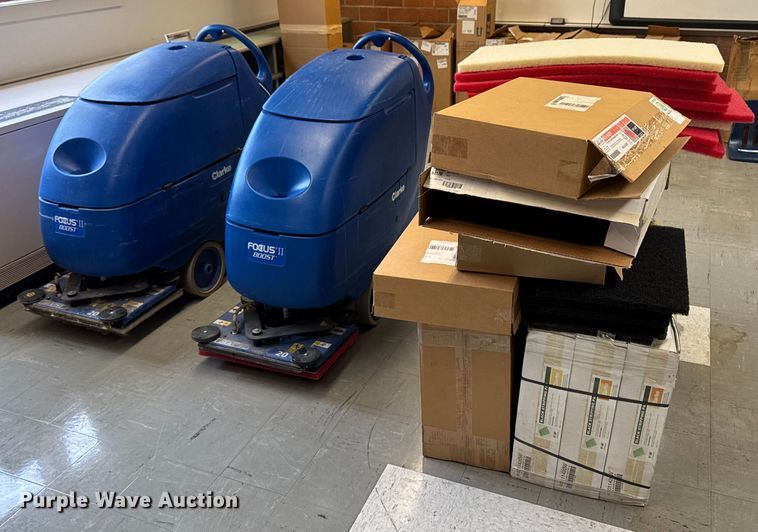 image for item EM3950 (2) Clarke Focus II boost L 20 floor scrubbers