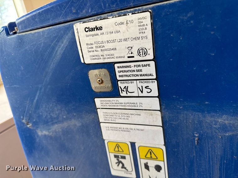 image for item EM3950 (2) Clarke Focus II boost L 20 floor scrubbers