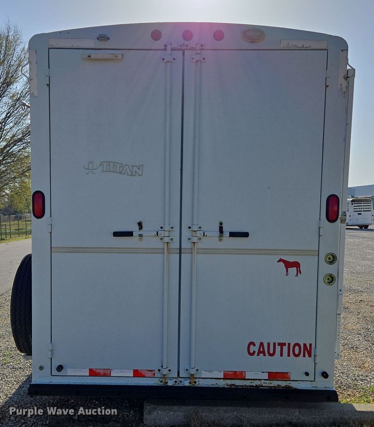 image for item EN3559 2001 Titan Trailer Mfg. Inc. horse trailer